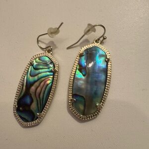 Kendra Scott Abalone Shell Earrings with box